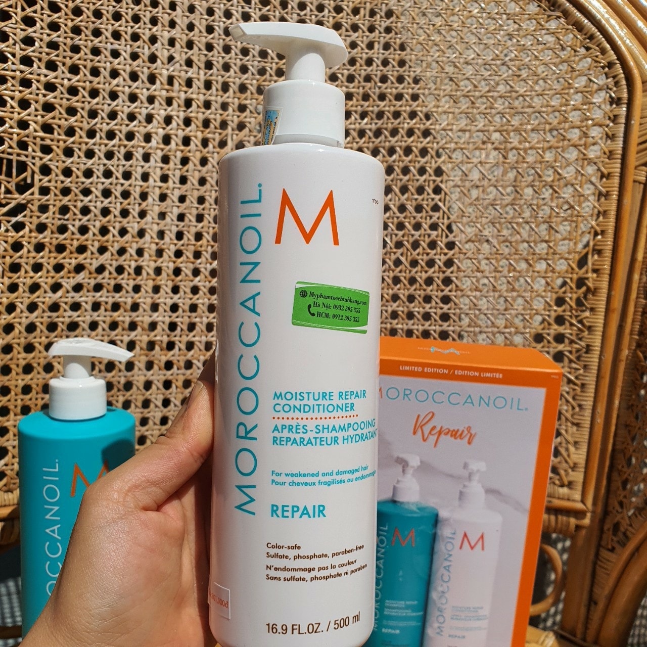 Dầu Gội & Dầu Xả Phục Hồi Moroccanoil Moisture Repair Shampoo & Conditioner