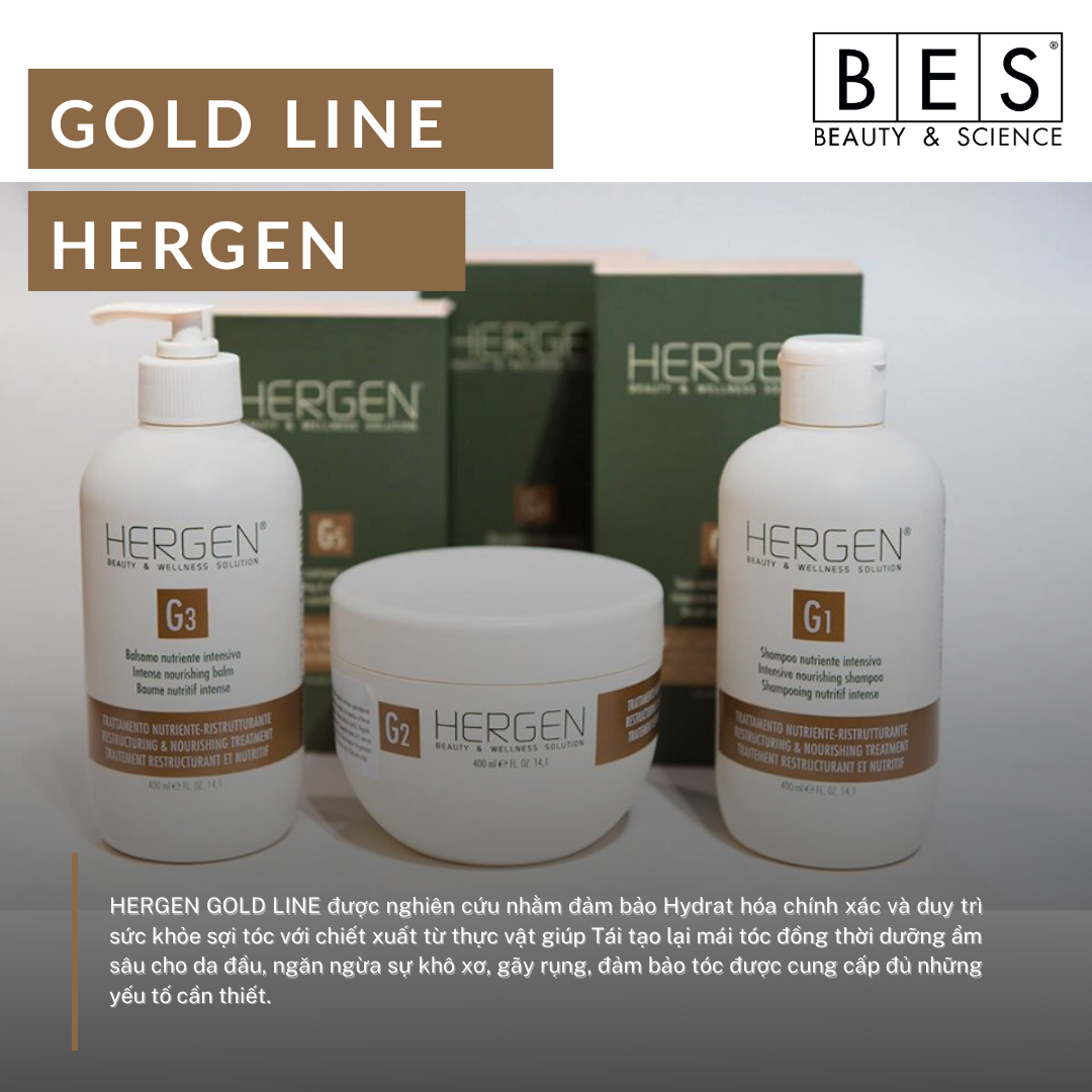 DẦU GỘI, DẦU HẤP BES HERGEN GOLD LINE G1, G2 400ML - 1000ML