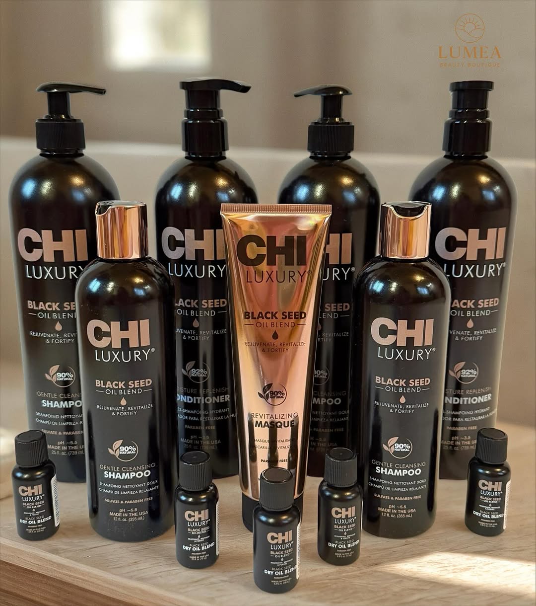 Dầu gội xả CHI Luxury Black Seed Oil(CHI Luxury Black Seed Oil Gentle Cleansing Shampoo & Moisture Replenish Conditioner) 355ml 739ml