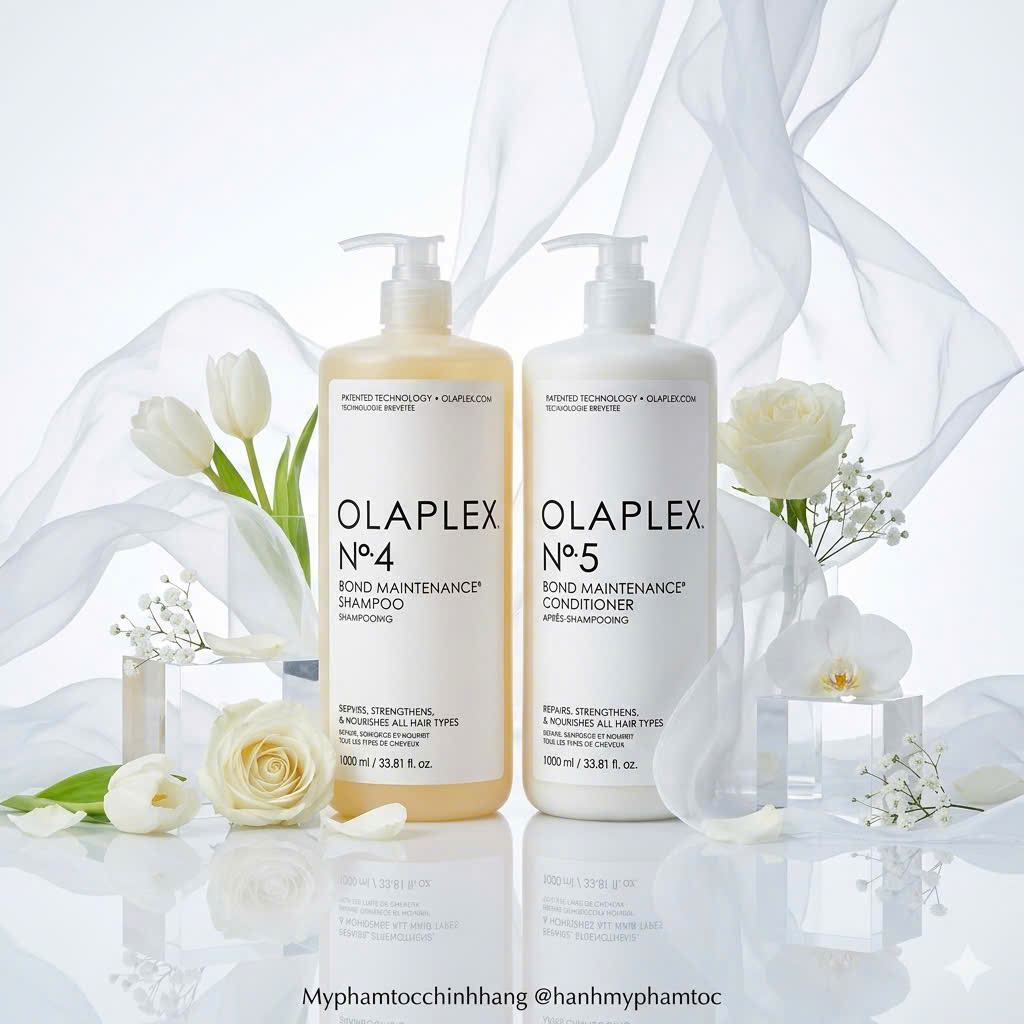 Bộ đôi dầu gội OLAPLEX No.4 và dầu xả OLAPLEX No.5