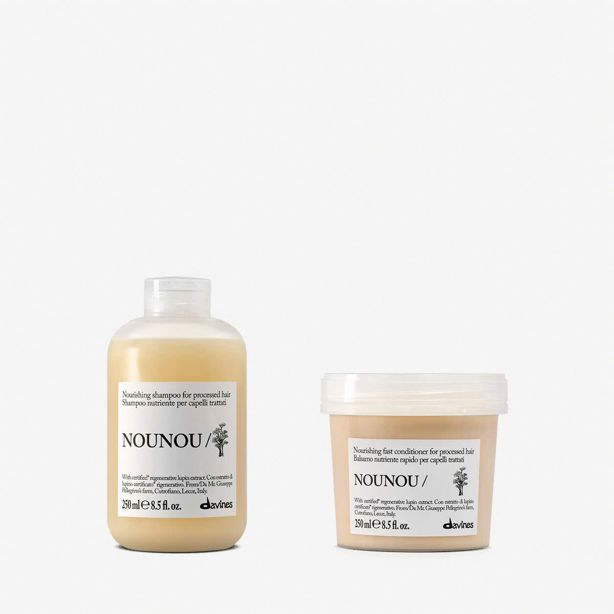 Bộ sản phẩm DAVINES NOUNOU gồm dầu gội, dầu xả và hấp – được thiết kế đặc biệt cho tóc nhuộm, tẩy, tóc khô yếu cần phục hồi sâu