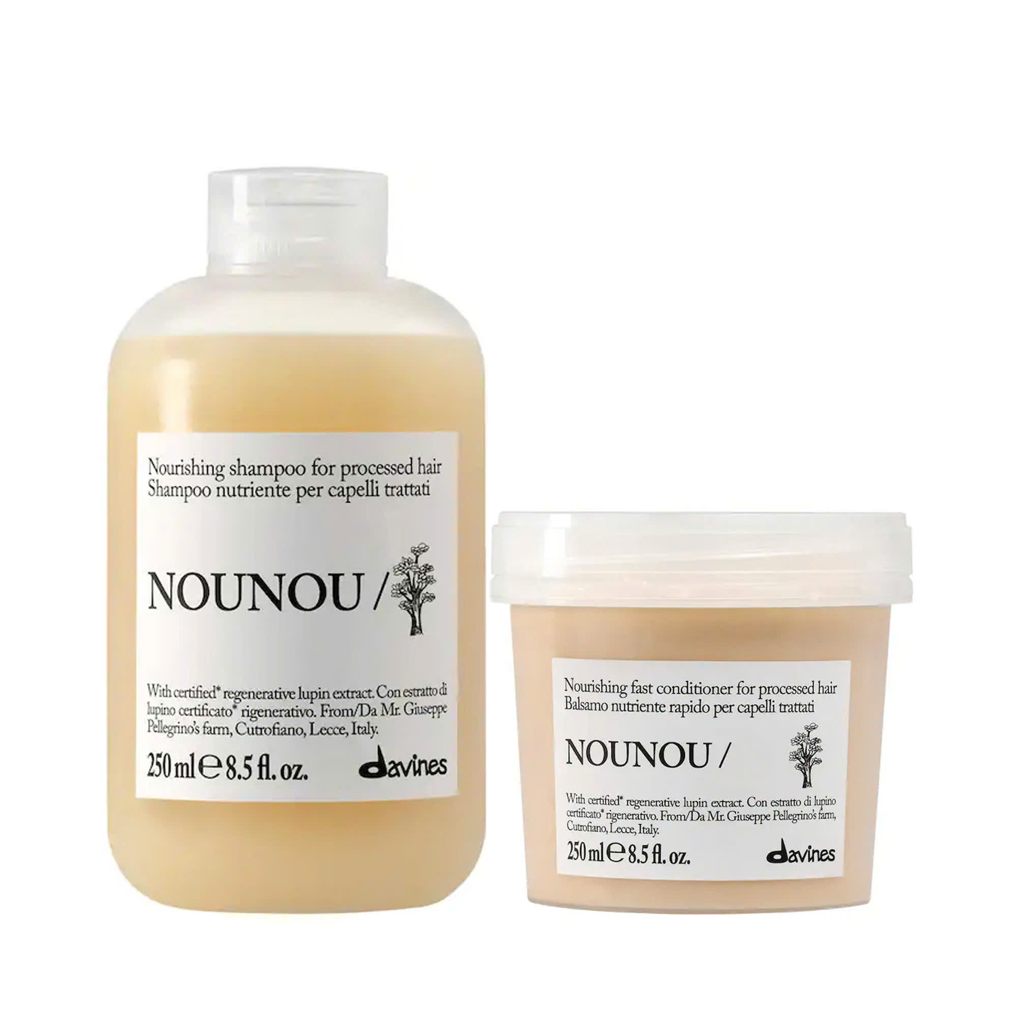 Bộ sản phẩm DAVINES NOUNOU gồm dầu gội, dầu xả và hấp – được thiết kế đặc biệt cho tóc nhuộm, tẩy, tóc khô yếu cần phục hồi sâu