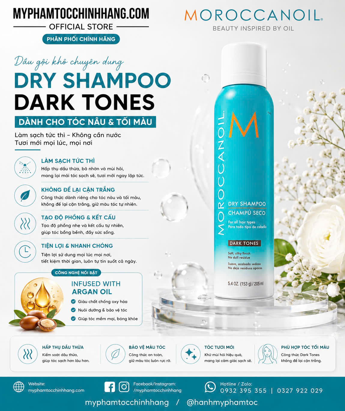 Dầu Gội Khô Moroccanoil Dry Shampoo 323ml
