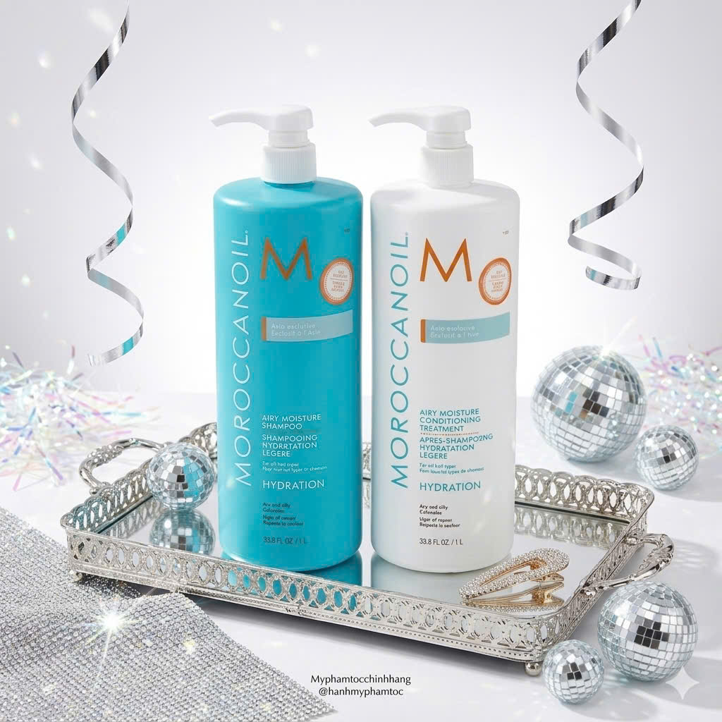 Dầu Gội & Dầu Xả Dưỡng Ẩm Siêu Nhẹ Moroccanoil Hydration Airy Moisture 250ml/ 500ml/ 1000ml