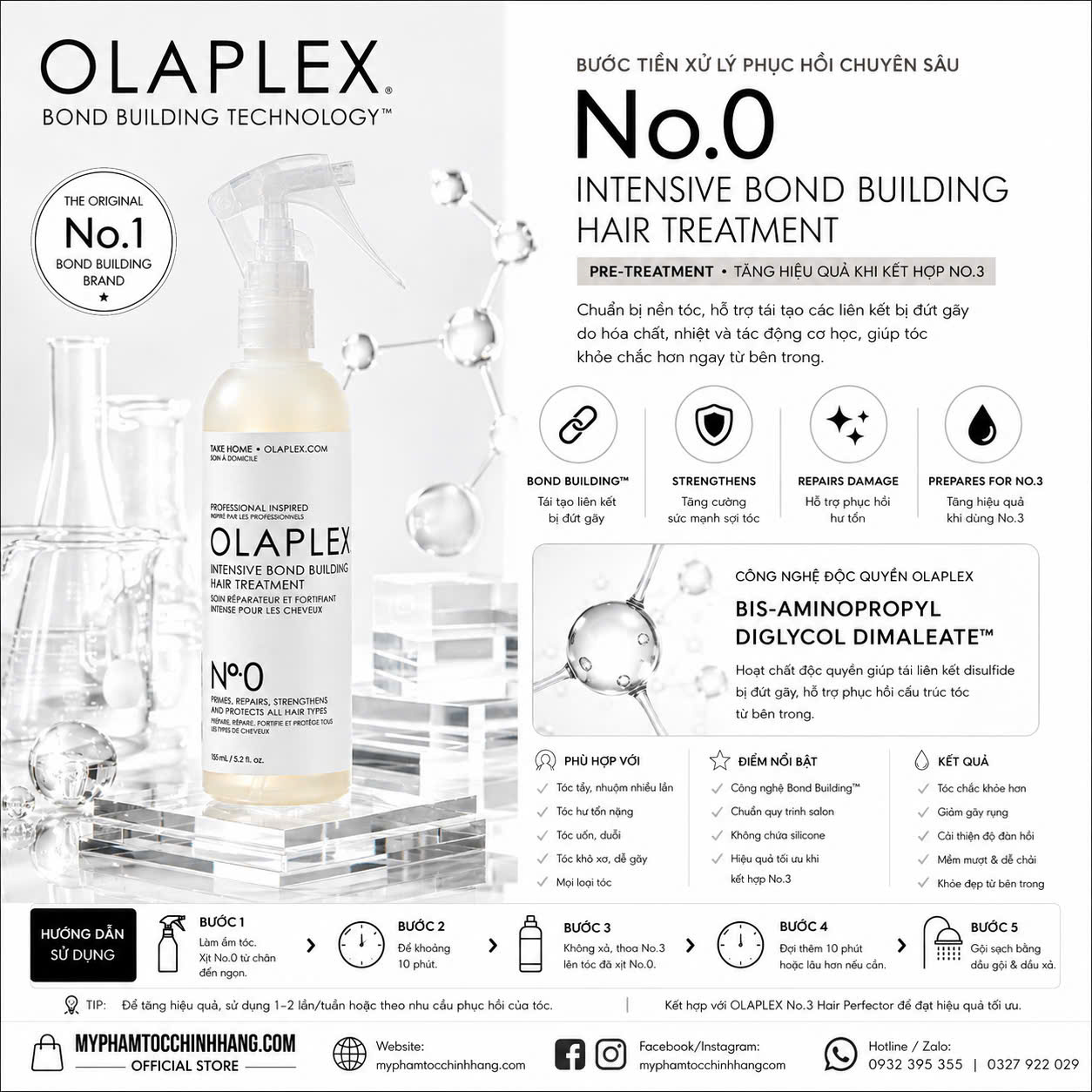 Kem ủ phục hồi tóc chuyên sâu Olaplex số 3 (Olaplex No.3 Hair Perfector) 20ml 100ml