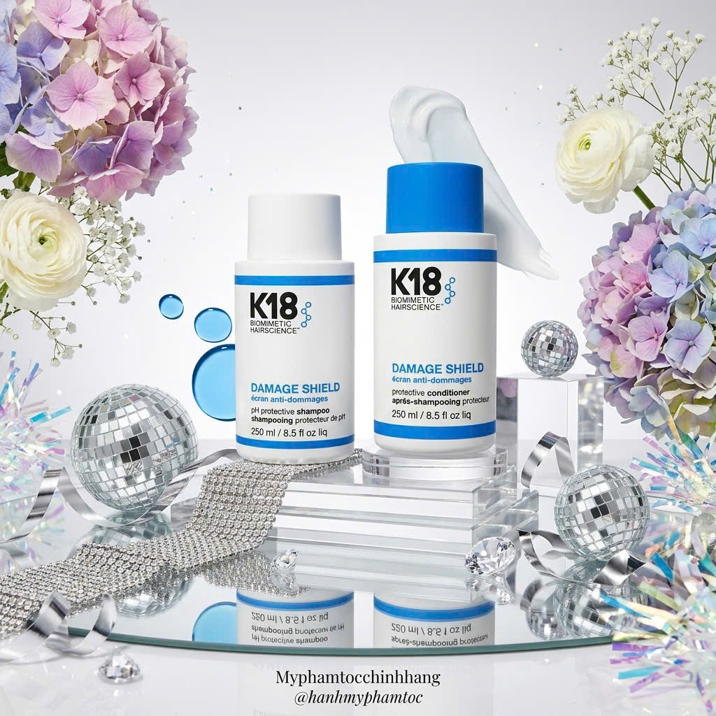 Gội xả K18 bảo vệ pH- DAMAGE SHIELD protective shampoo 250ML-930ML
