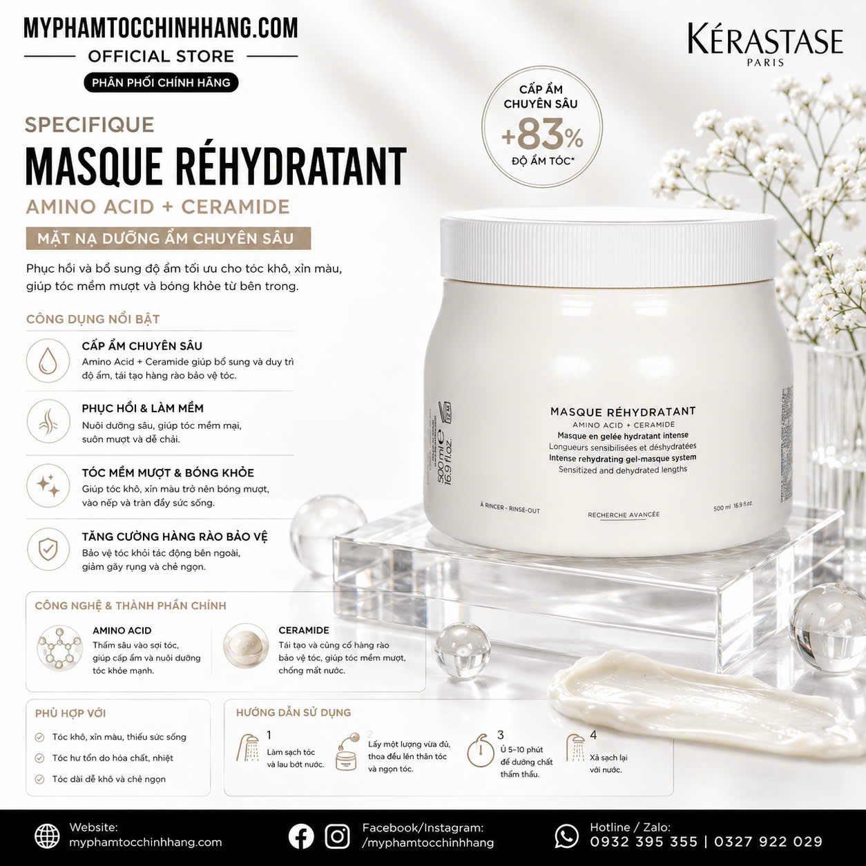 DẦU GỘI XẢ KERASTASE BAIN DENSITE LÀM DÀY TÓC 250ML