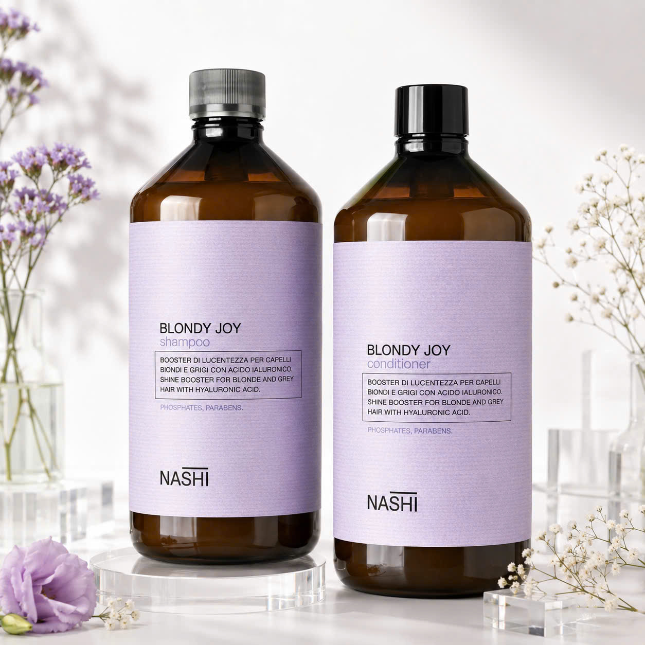 DẦU GỘI XẢ TÍM KHỬ ÁNH VÀNG NASHI  BLONDY JOY 250ML -  150ML/ 1000ml