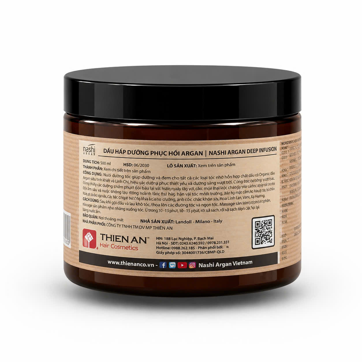 Dầu hấp phục hồi sâu Nashi Argan Deep Infusion 250ml 500ml ( mẫu mới 2026)
