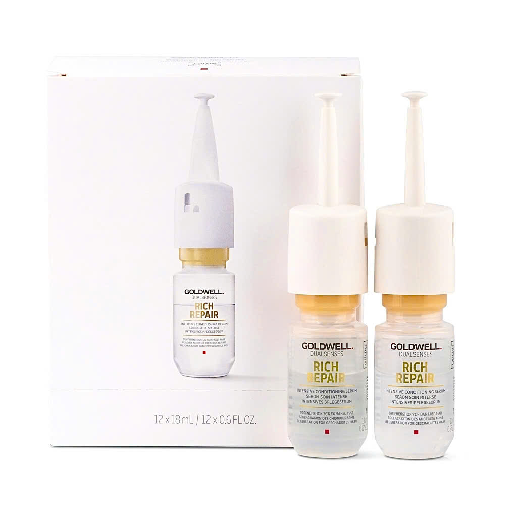 Huyết thanh dưỡng tóc chuyên sâu Goldwell Dualsenses Rich Repair 18ml (Goldwell Dualsenses Rich Repair Intensive Conditioning Serum)