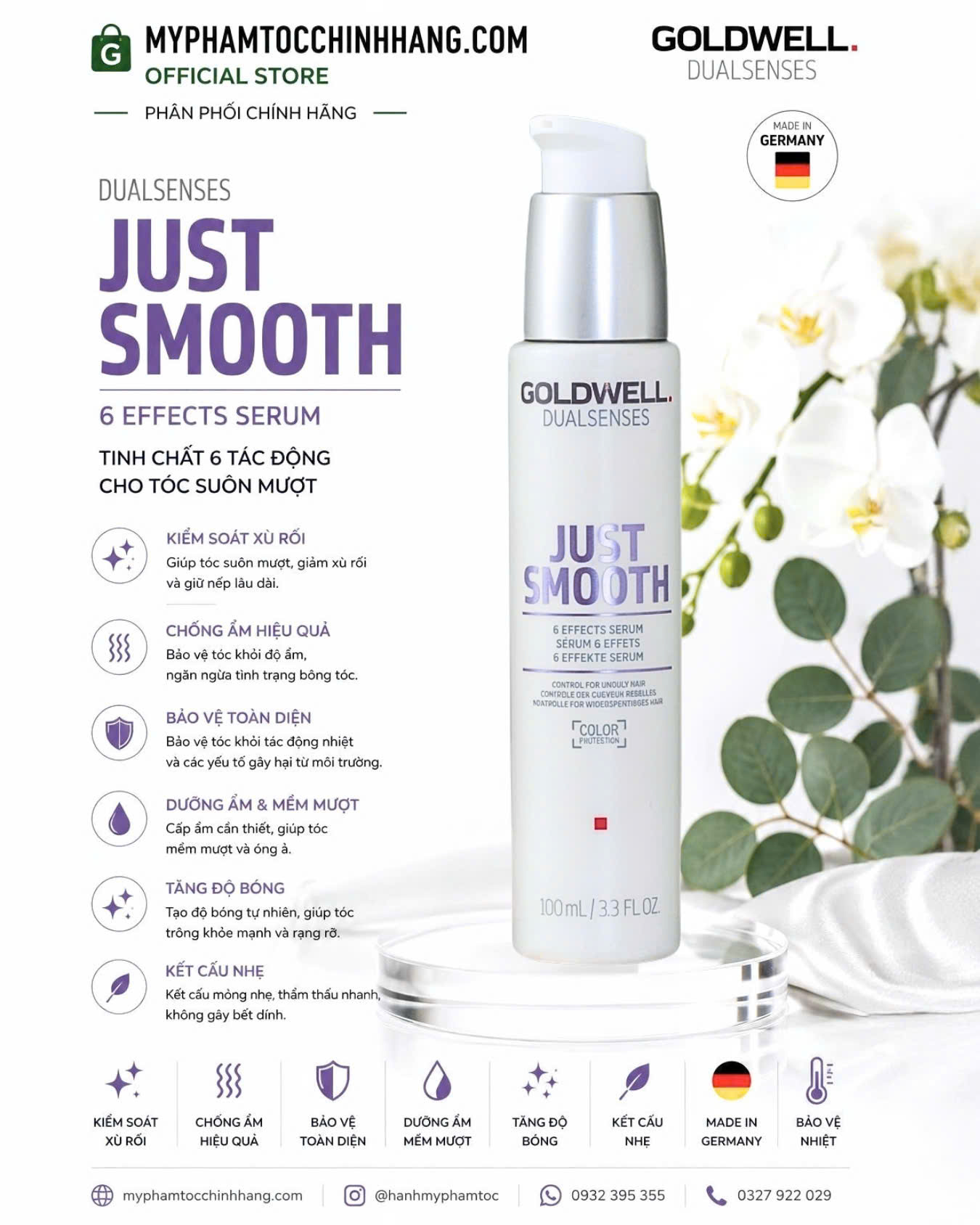 Dưỡng tóc Goldwell 6 tác động Dualsenses 6 Effects Serum 100ml
