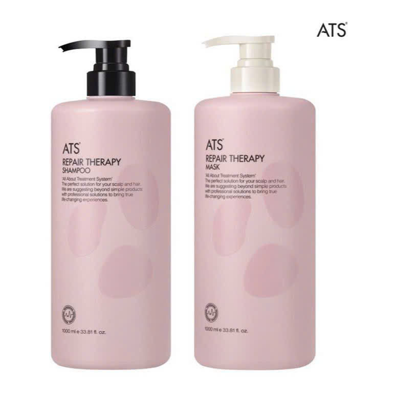 Dầu gội phục hồi tóc uốn ATS + xả phục hồi tóc uốn ATS (ATS Perm Repair Shampoo + ATS Perm Repair Treatment (Mask)
