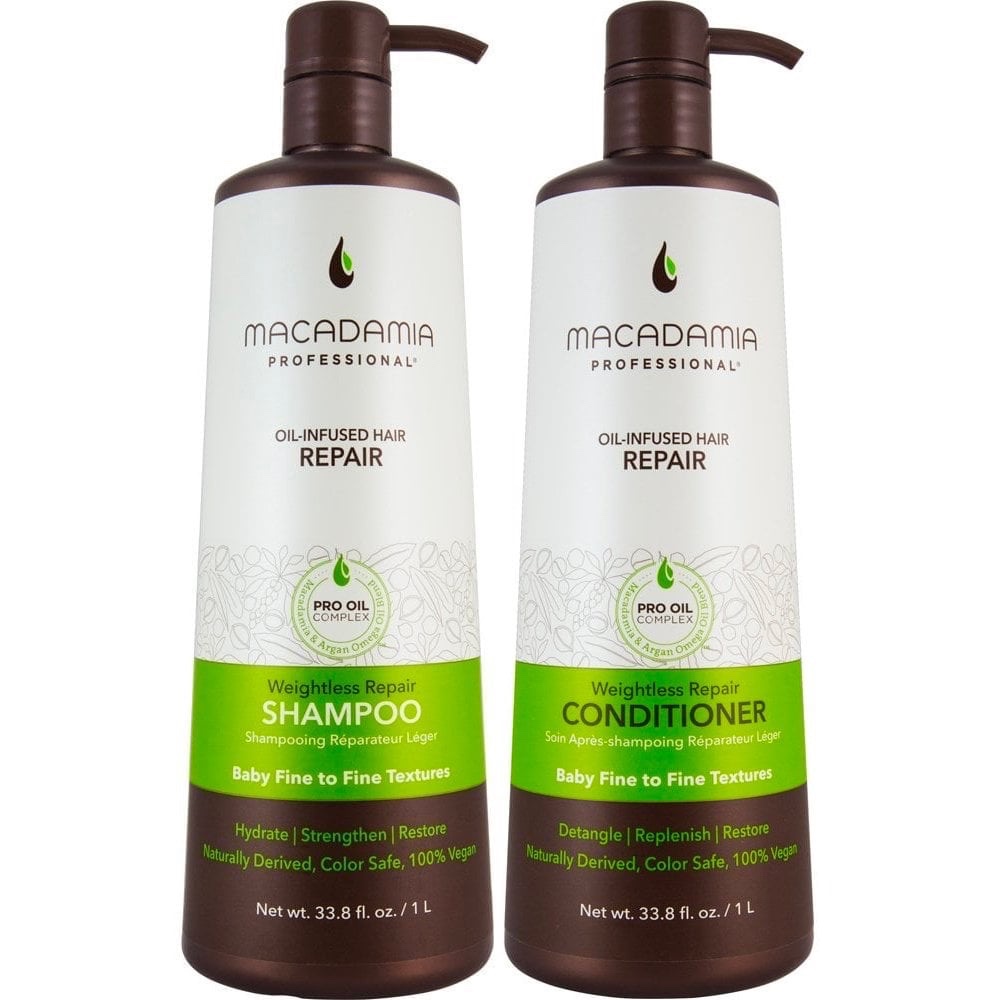 Bộ dầu gội xả dưỡng ẩm siêu nhẹ Macadamia Weightless Repair 300ml/ 1000ml