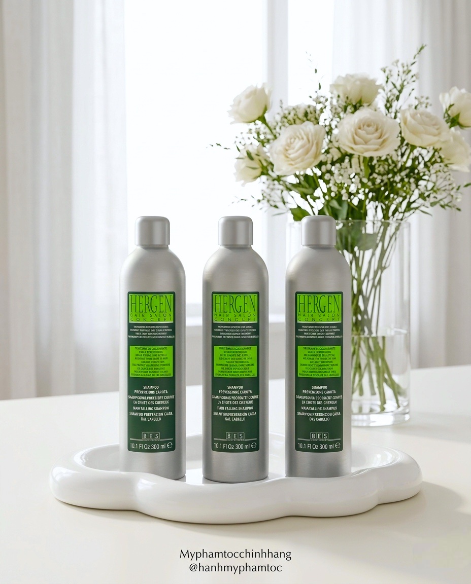 COMBO DẦU GỘI & HUYẾT THANH CHỐNG RỤNG KÍCH THÍCH MỌC TÓC BES HERGEN HAIR LOSS 12 ống