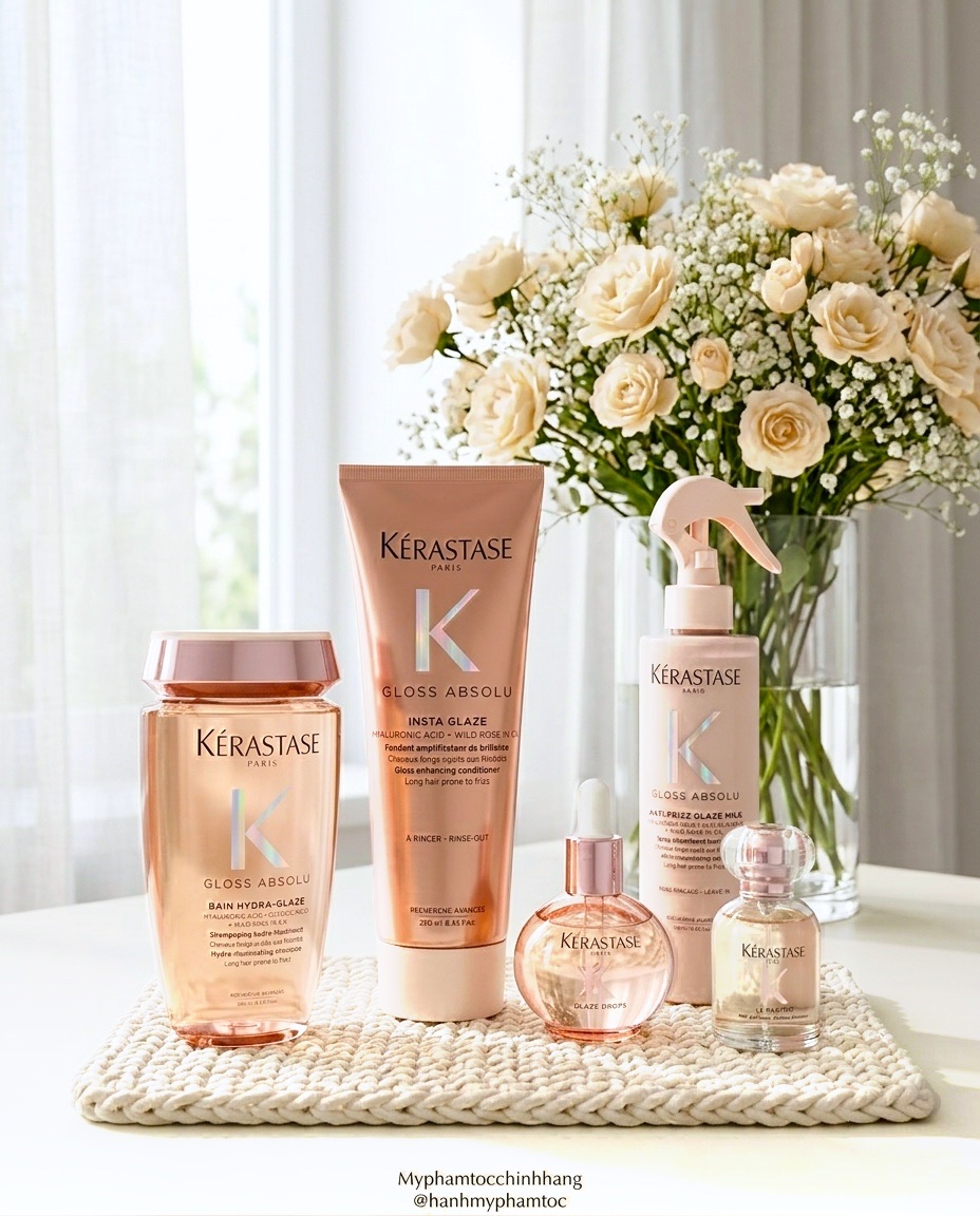 DẦU GỘI XẢ KERASTASE GLOSS ABSOLU DƯỠNG ẨM BÓNG MƯỢT CHO TÓC DẦU 250ML 500ml 1000ml