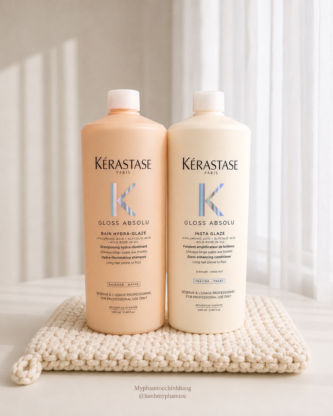 DẦU GỘI XẢ KERASTASE GLOSS ABSOLU DƯỠNG ẨM BÓNG MƯỢT CHO TÓC DẦU 250ML 500ml 1000ml