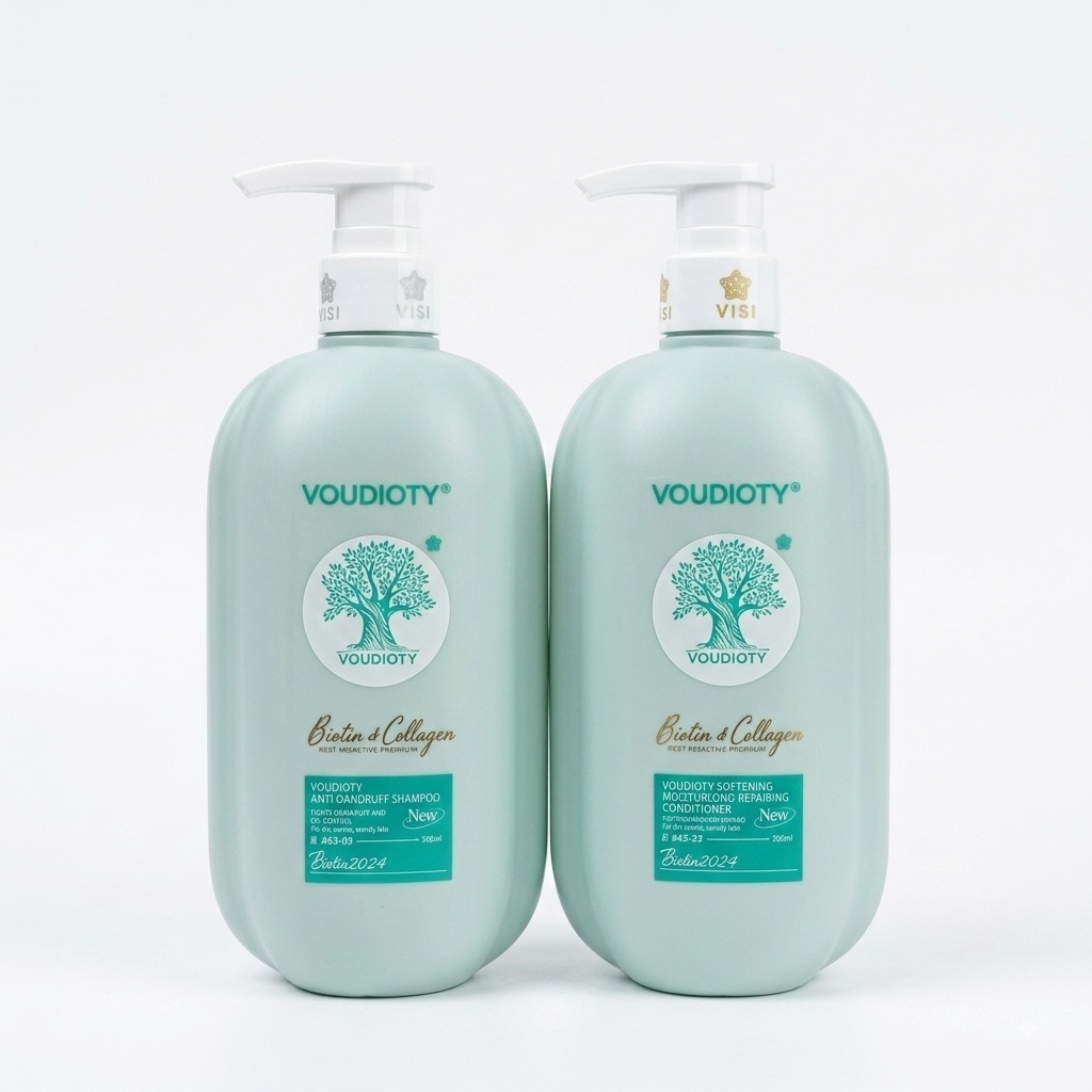 DẦU GỘI XẢ BIOTIN ( CHAI DẸT) 2024 COLLAGEN XANH DƯƠNG TRỊ GÀU MƯỢT TÓC 500ml/ 1000ML