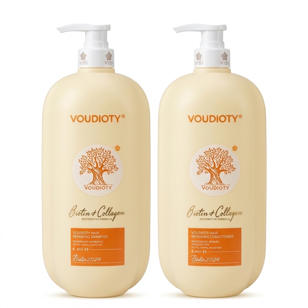 GỘI XẢ BIOTIN & COLLAGEN VOUDIOTY ( CHAI DẸT 2024) VÀNG DƯỠNG ẨM SUÔN MƯỢT TÓC 500ML/ 1000ML