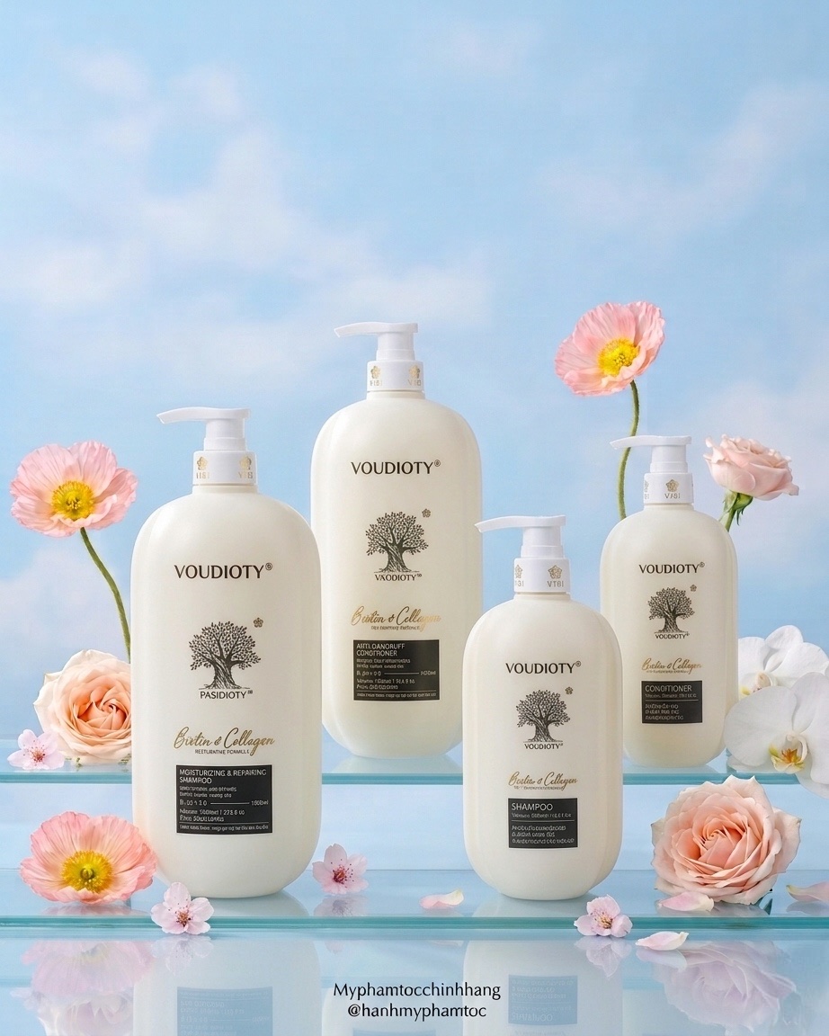 DẦU GỘI XẢ PASIORI  BIOTIN ( CHAI DẸT) 2024 COLLAGEN TRẮNG PHỤC HỒI 500ml/ 1000ML