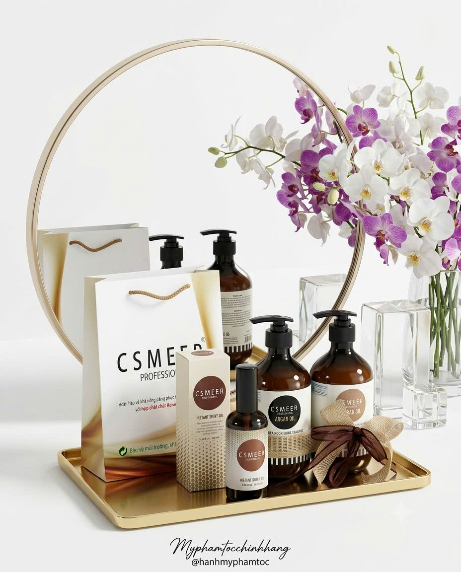 Cặp Dầu Gội Xả Phục Hồi Hư Tổn CSMEER Argan Oil Hydra Nourishing Shampoo & Conditioner 500ml 750ml