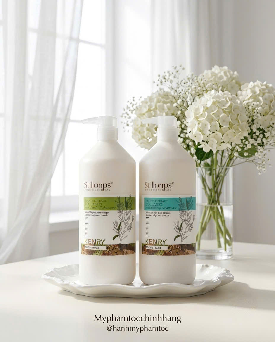 Cặp Dầu Gội và Dầu Xả Dưỡng Sinh Stillonps Kenry  Herbal 1000ml