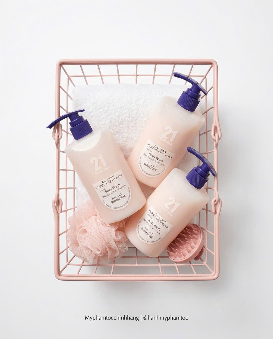 Sữa Tắm 21 Pharma Body Wash Dưỡng Sáng Da Nhật Bản 500ml | Làm Sạch, Dưỡng Ẩm, Mềm Mịn