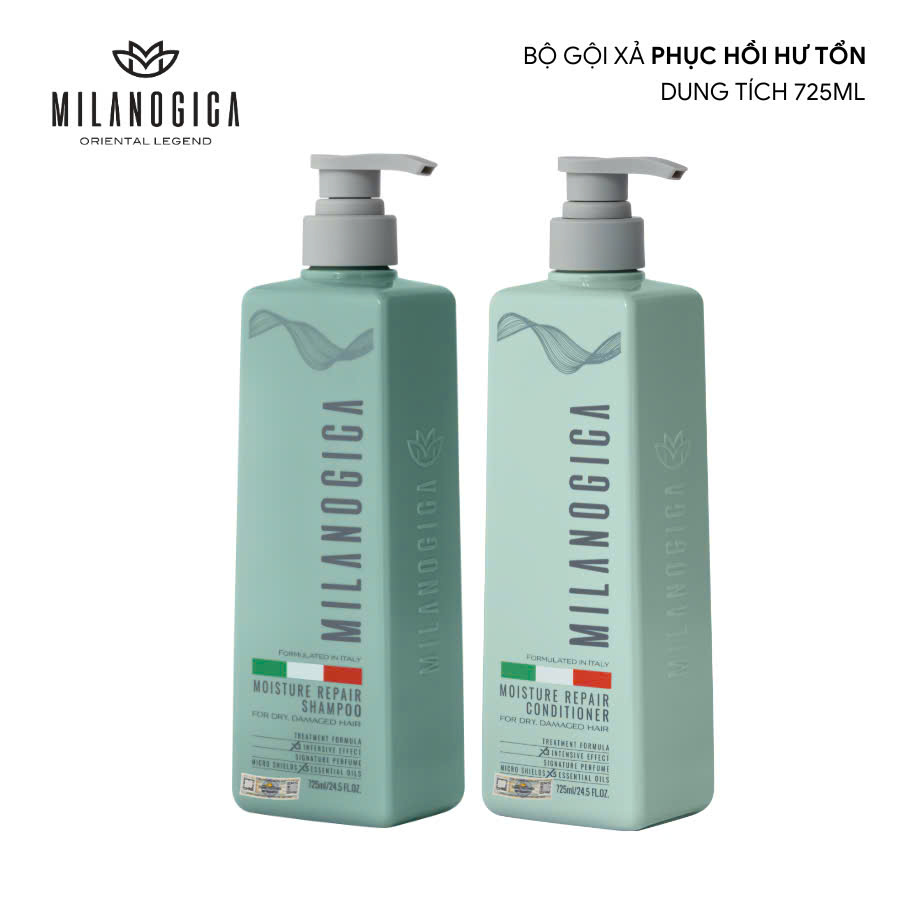 Dầu gội xả Milanogica Phục Hồi Hair Repair 355ml - 725ml