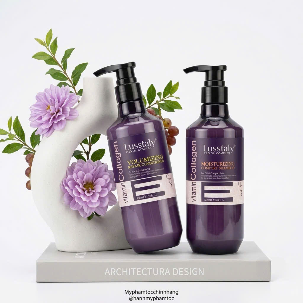 DẦU GỘI XẢ LUSSTALY COLLAGEN E 500ML - 800ML