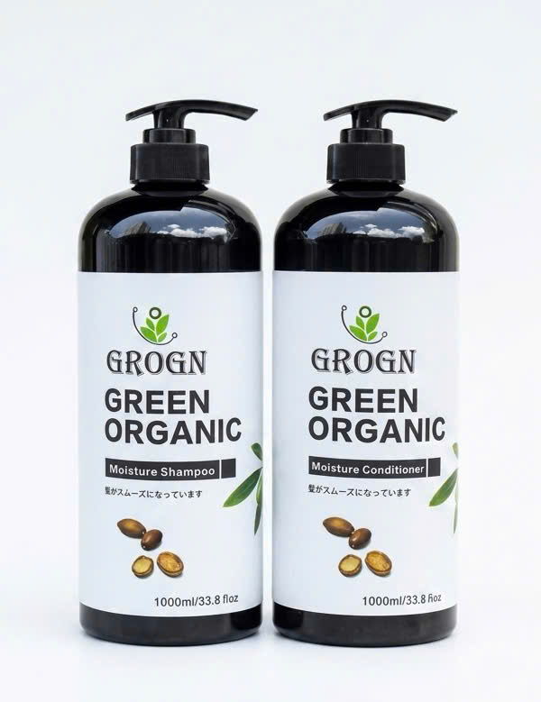 Dầu gội xả siêu mượt phục hồi GROGN Green Organic hương nước hoa 500ml 1000ml ( mẫu mới)