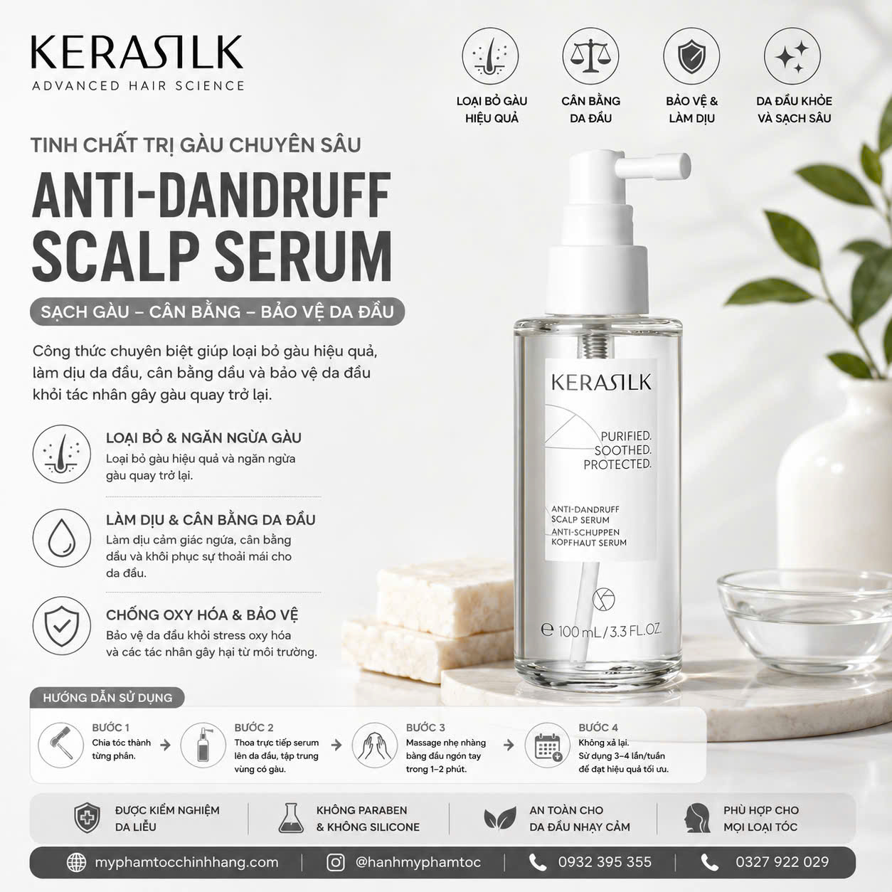 Dầu Gội Chống Gàu Goldwell Kerasilk Anti Dandruff 250ML 750ml