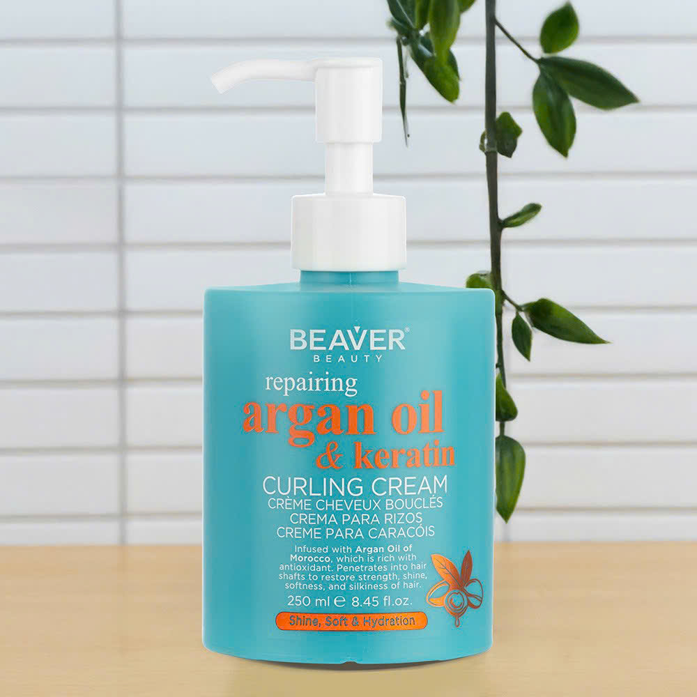 Kem định hình sóng xoăn Beaver Argan Oil 250ml