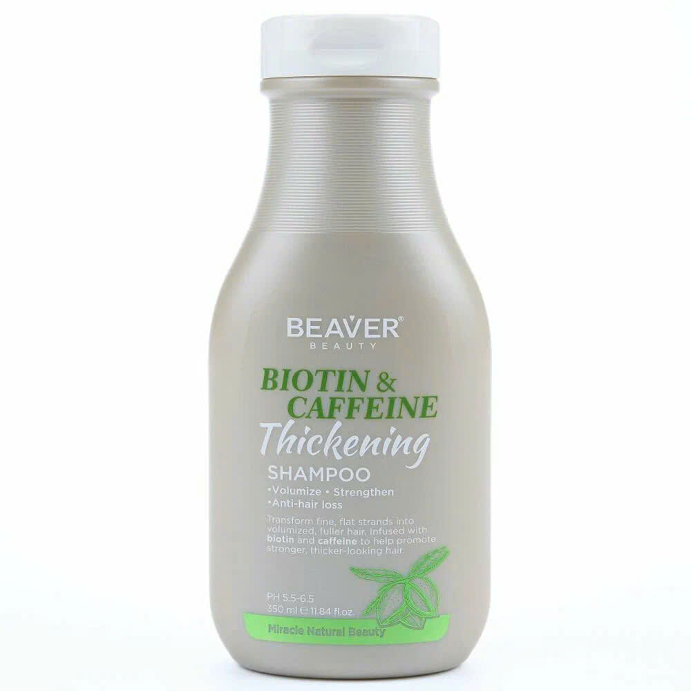 Dầu gội và dầu xả Beaver biotin & caffeine cho tóc rụng, mỏng, yếu 350ml