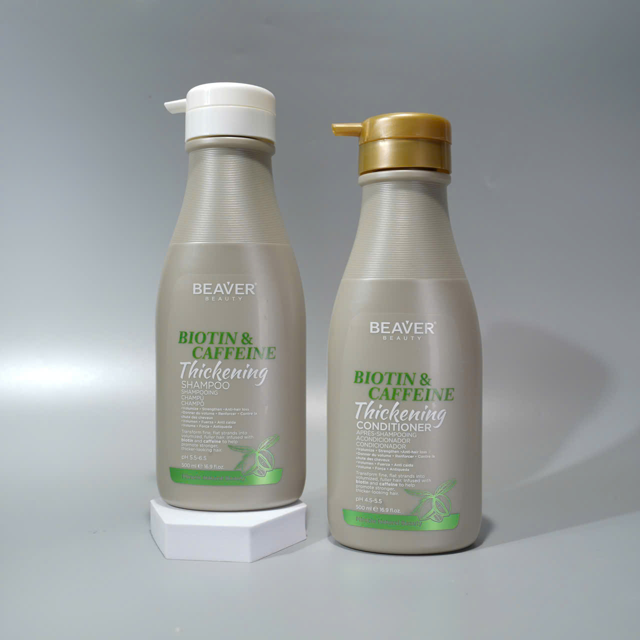 Dầu gội và dầu xả Beaver biotin & caffeine cho tóc rụng, mỏng, yếu 350ml