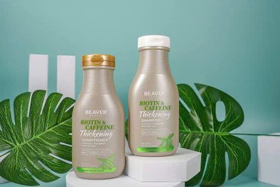 Dầu gội và dầu xả Beaver biotin & caffeine cho tóc rụng, mỏng, yếu 350ml