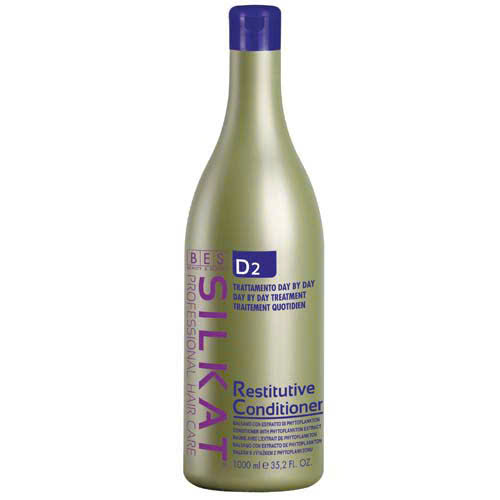 DẦU GỘI BES SILKAT PHỤC HỒI TÓC D4 Repairing Shampoo +DẦU XẢ SILKAT SIÊU MƯỢT D2  Smoothing Conditioner 1000ML