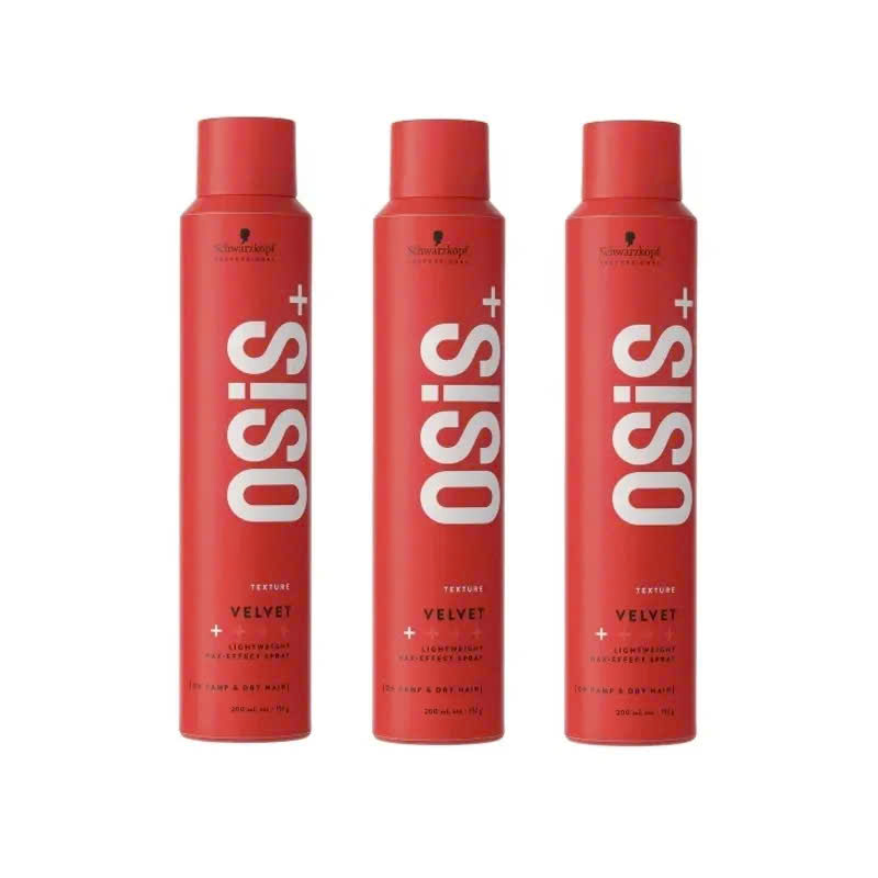 Gôm (keo xịt) Giữ Nếp Tóc Nhẹ Và Bóng Mượt OSIS+ VELVET 200ml