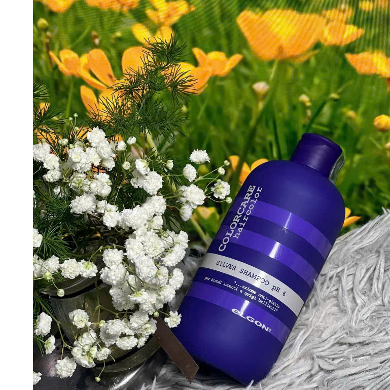Dầu gội xả tím khử vàng Elgon Colorcare Silver Anti-Yellow