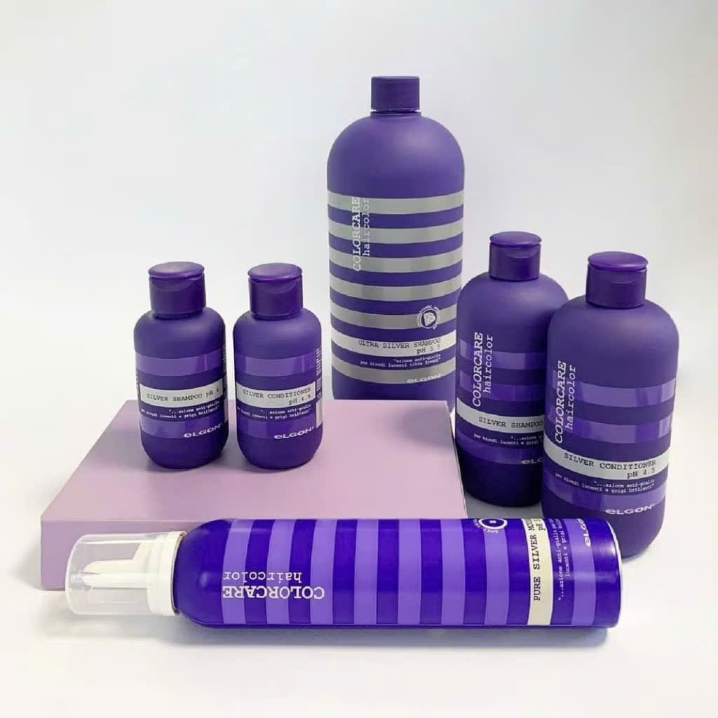 Dầu gội xả tím khử vàng Elgon Colorcare Silver Anti-Yellow
