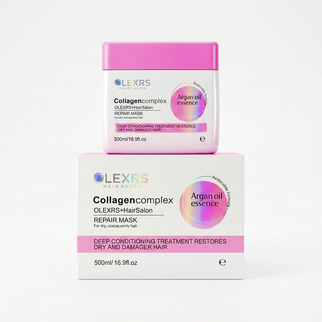 Hấp/ủ tóc Olexrs tím (Olexrs Hair Salon Argan Oil Collagen Complex Repair Mask 500ml