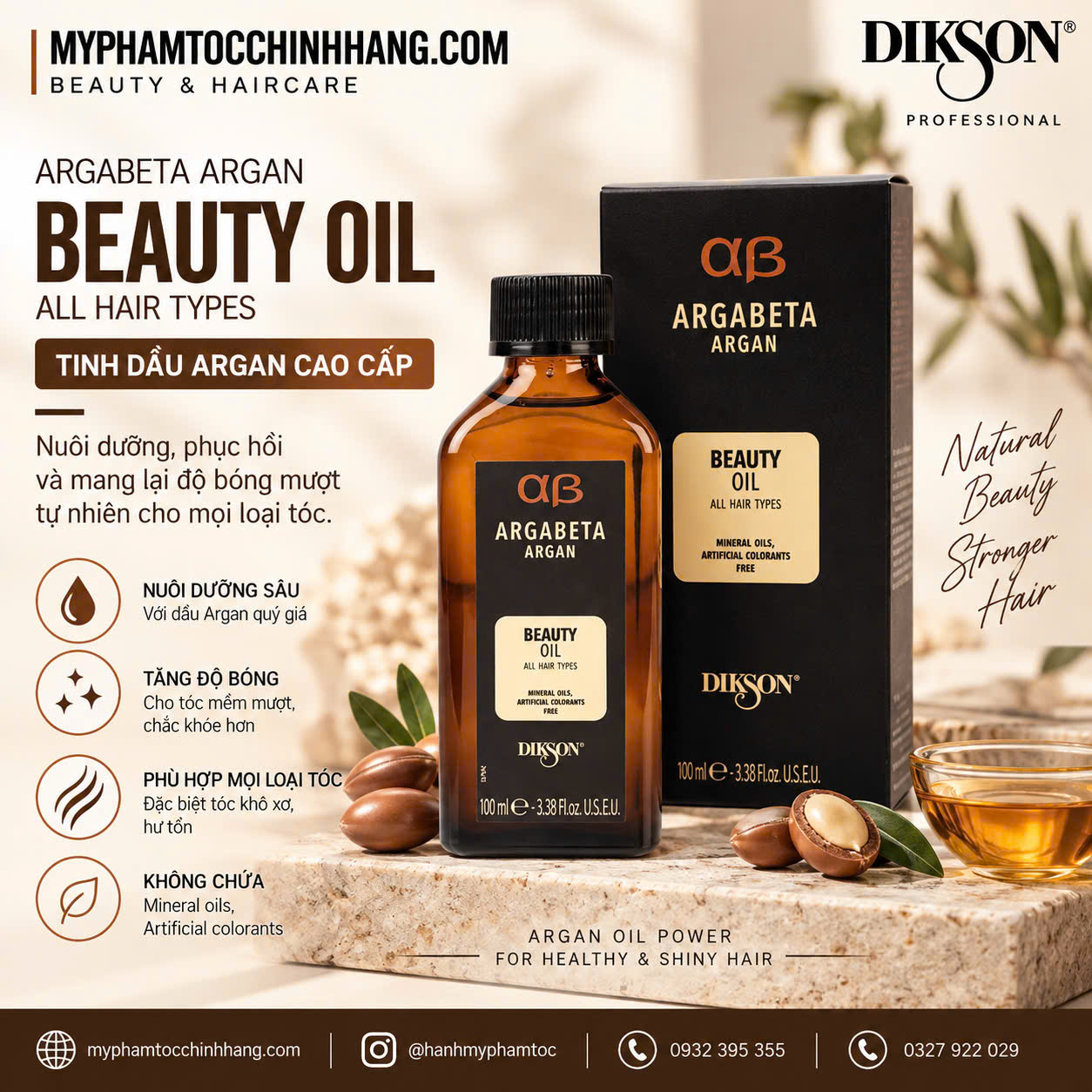 Tinh dầu dưỡng tóc Dikson Argabeta Argan (Dikson Argabeta Argan Beauty Oil) 30ml - 100ml