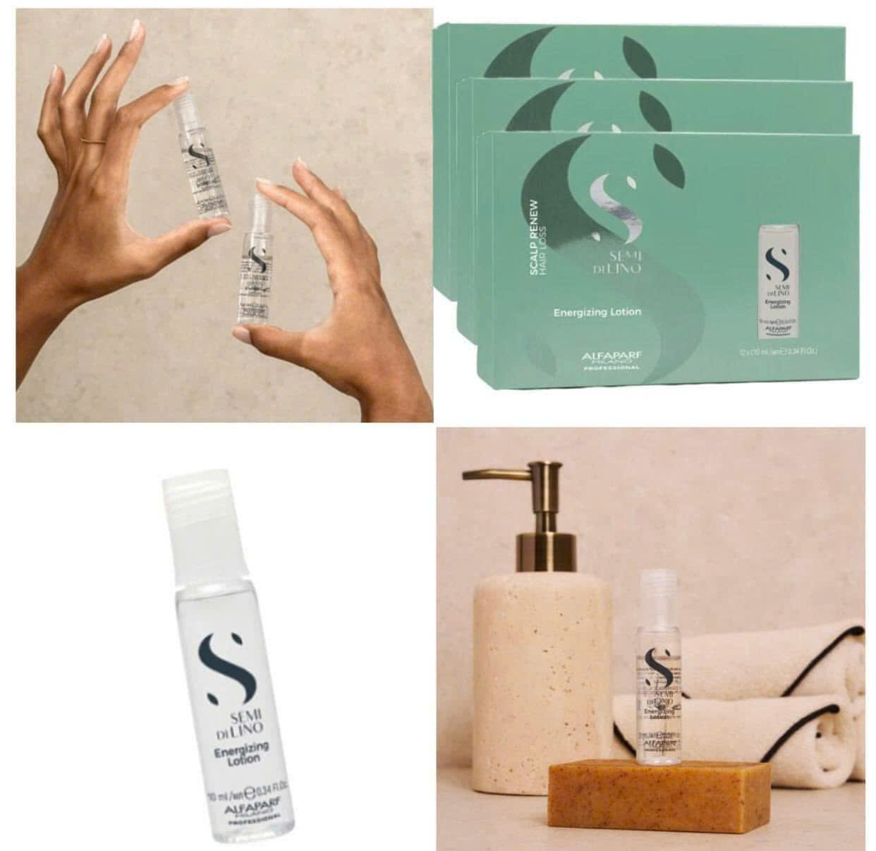 Huyết thanh ngăn rụng tóc Alfaparf Milano Semi Di Lino Scalp Renew Energizing lotion 12 ống*10ml