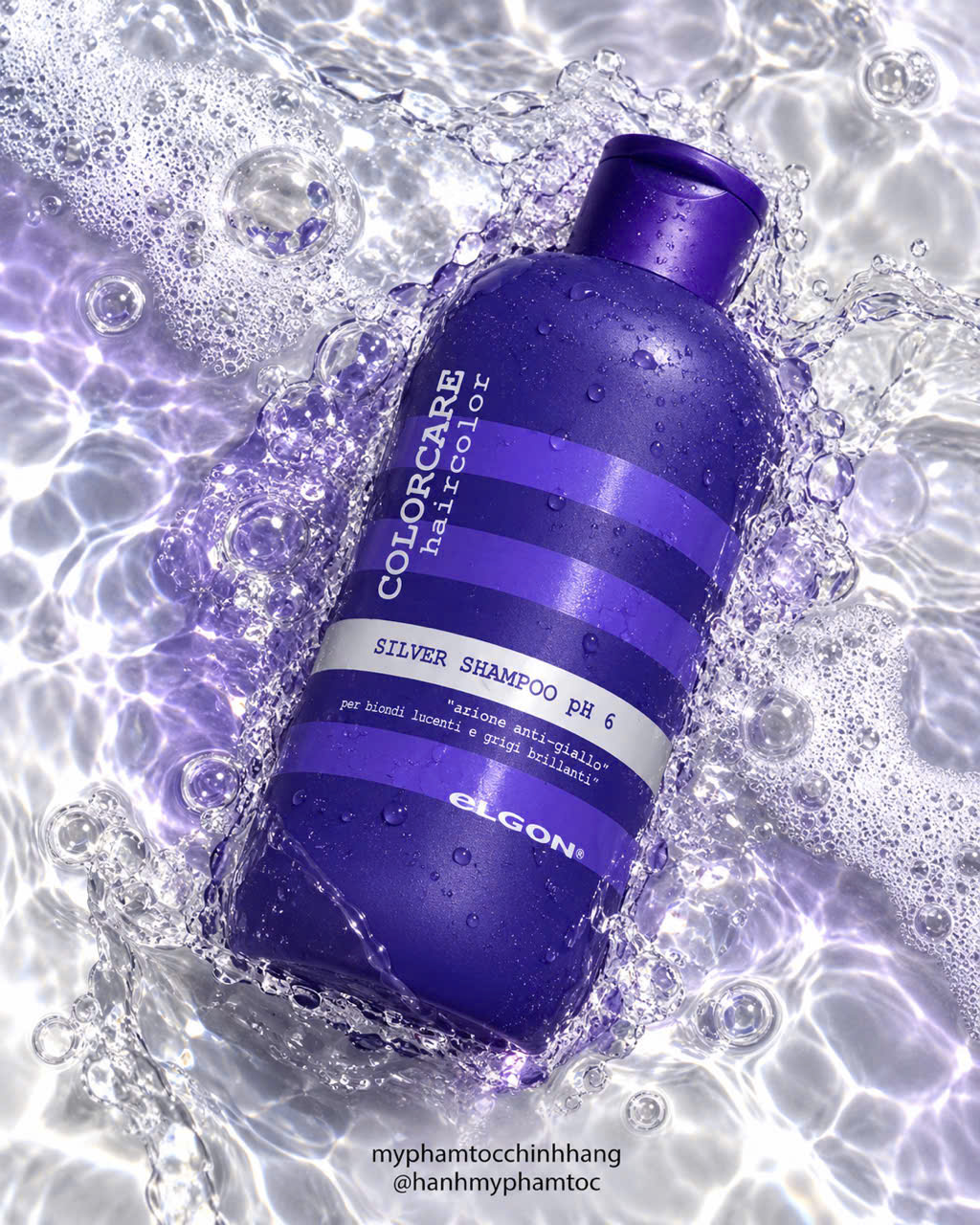 Dầu gội xả tím khử vàng Elgon Colorcare Silver Anti-Yellow
