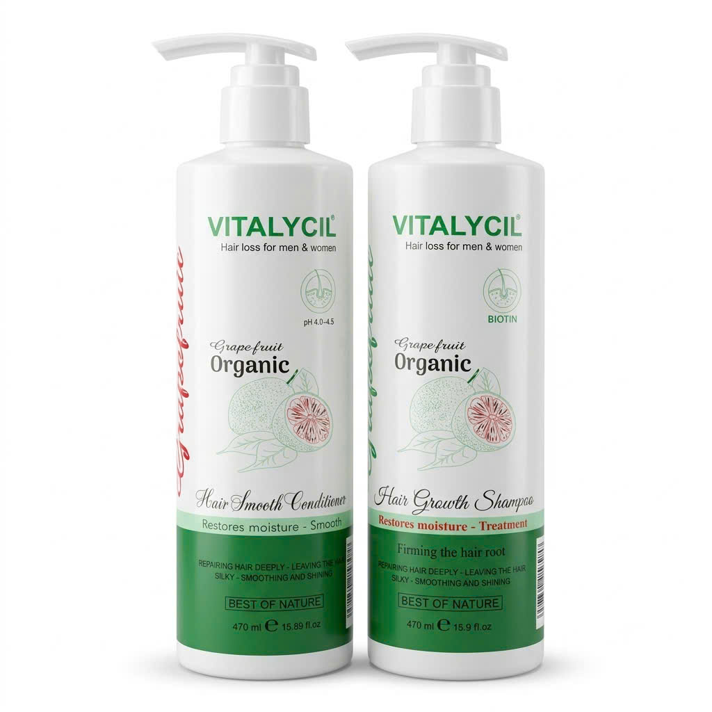 Dầu gội xả bưởi phục hồi, chống rụng kích mọc tóc Vitalycil Organic Care 470ML