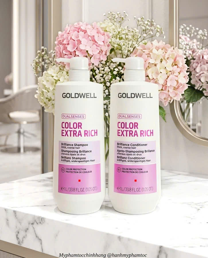 Dầu gội xả giữ màu nhuộm Goldwell Dualsenses Color Extra Rich Brilliance Shampoo & Conditioner