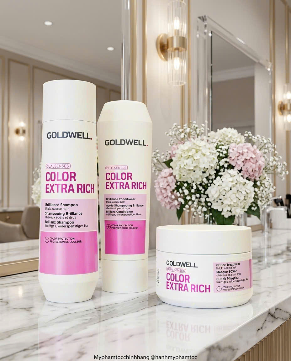 Dầu gội xả giữ màu nhuộm Goldwell Dualsenses Color Extra Rich Brilliance Shampoo & Conditioner