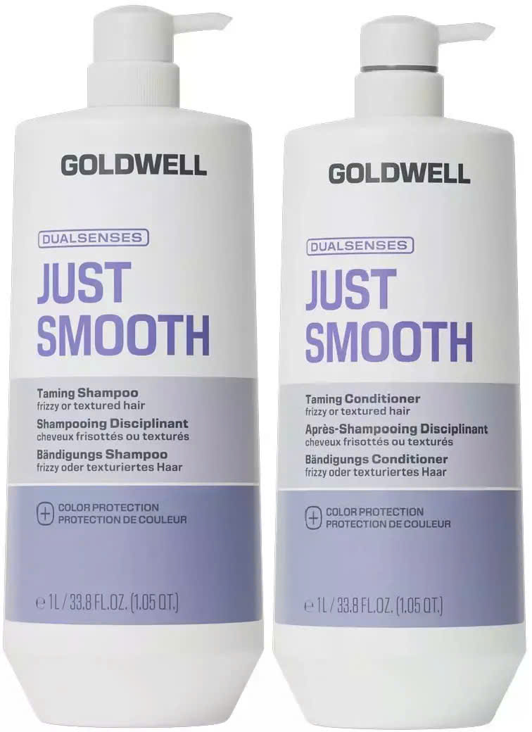 Dầu gội & xả Goldwell làm mượt tóc Dualsenses Just Smooth taming Shampoo & Conditioner