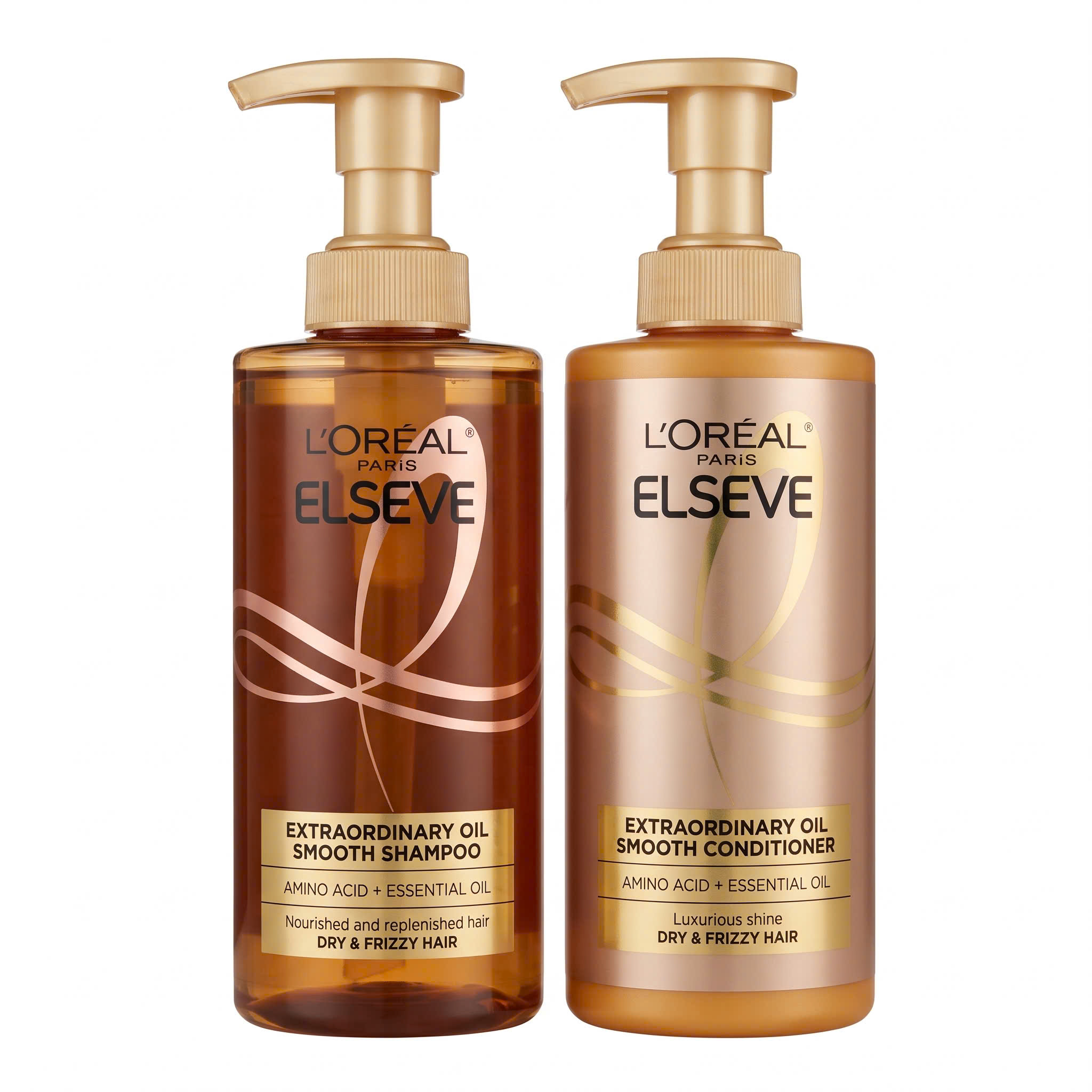 L’Oréal Paris Elseve Extraordinary Oil Smooth  | Bộ Dầu Gội Dầu Xả Dưỡng Mượt Tóc Khô Xơ, Xù Rối