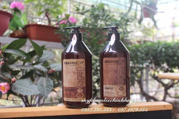 Dầu Gội Xả Top Haneda Collagen Shampoo & Conditioner 500ml - 785ml