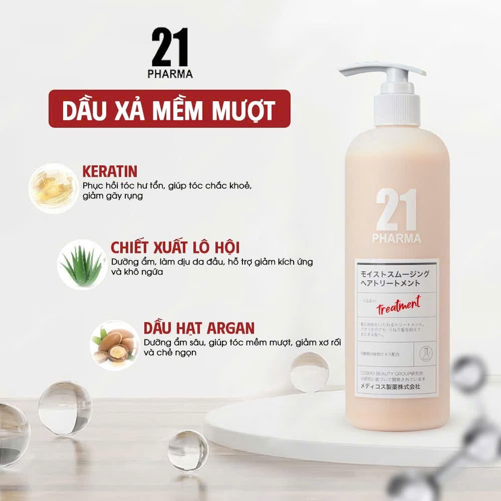 Dầu Gội &amp; Dầu Xả Dược Mỹ Phẩm PHARMA21 Chắc Khỏe Tóc, Mềm Mượt 602ml Nhật Bản