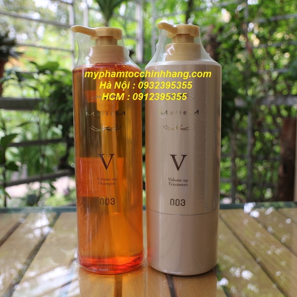 Dầu gội và dầu xả tăng phồng Muriem 003 V (Muriem Gold Volume Up Shampoo V / Treatment V) 660ml